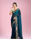 Eternal Elegance Blue Saree